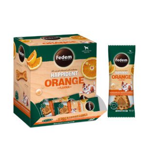 Fedem Happident Regular Dog Treat ? Orange Flavour 20g x 48pcs
