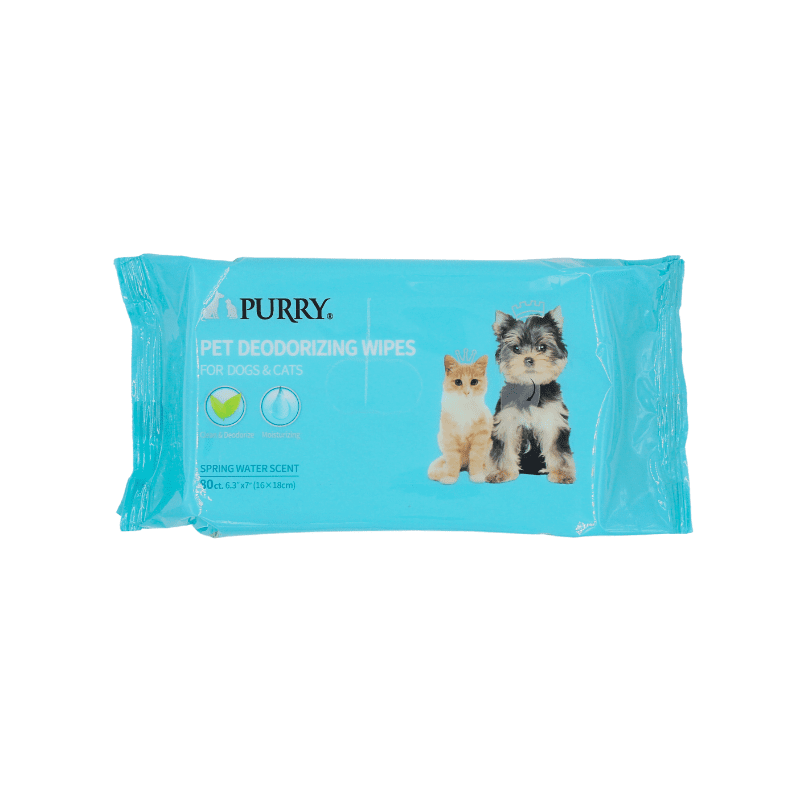 Purry Pet Wipes With Spring Water Scent (80Ct)-16*18Cm