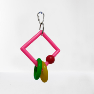 Pets Club Plastic Bird Toy With Bell H-15 Cm, W 10 Cm.