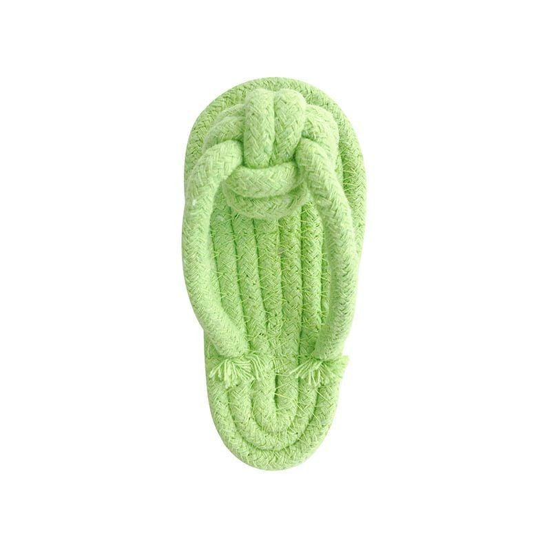 Pets Club Cotton Shoe Hemp Rope Toy For Dog Green