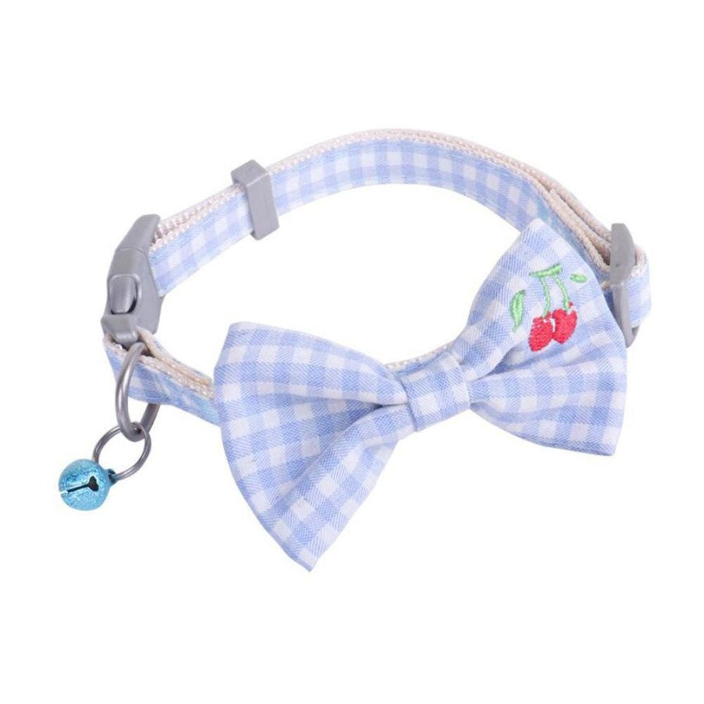 Cozy Paws Adjustable Pet Collar Bow Tie With Bell - Medium (36-40cmx1.5cm)-Blue
