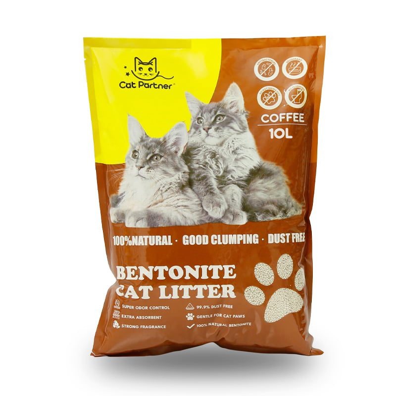 Cat Partner Bentonite Dust Free Clumping Cat Litter -10L - Coffee