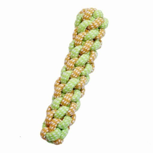 Pets Club Green & Yellow Chew Corn Cotton Rope Toy Green