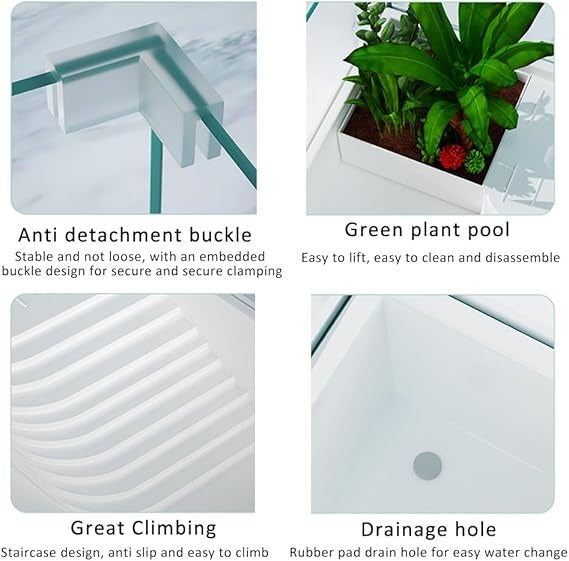 Cozy Paws Turtle Aquarium (Only Tank 48.5*32*25cm)