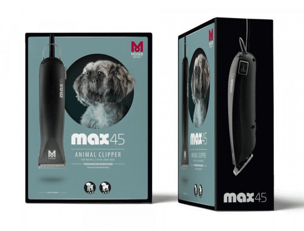 Moser Hair Trimmer Set Max 45 (Kit Includes Stainless Steel Attachment Comb Size 10 Mm &15 Mm