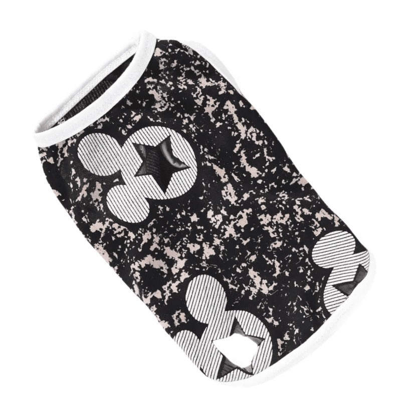 Hong Pet Micky Mouse Pattern Pet Clothes-Black-XS