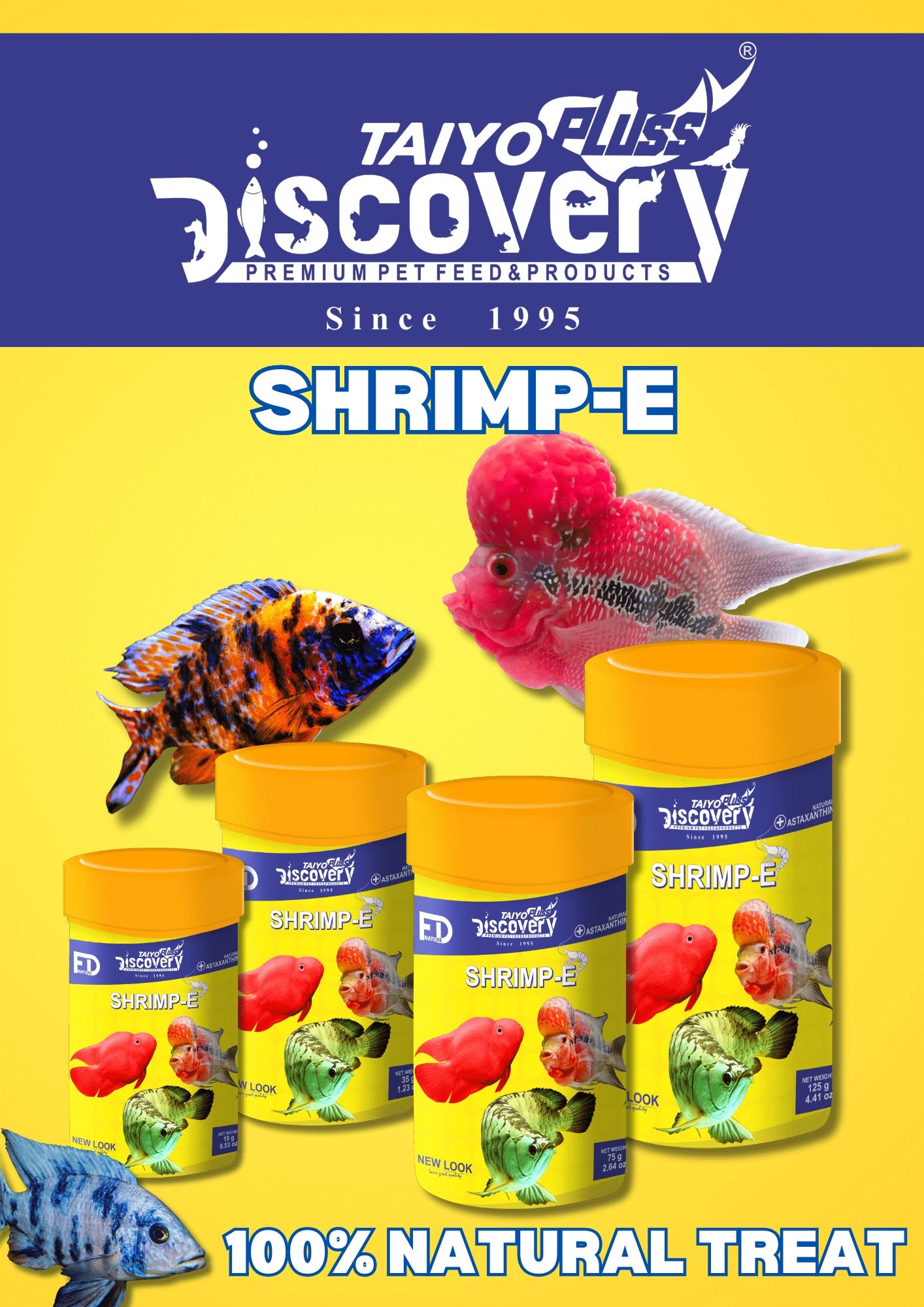Taiyo Pluss Discovery Shrimp-E Fish Food -15Gm (100ml)