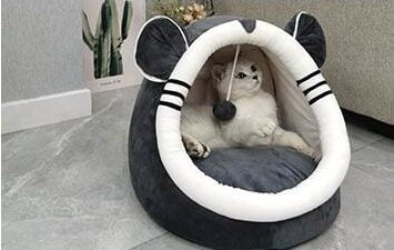 Pets Club Soft Bed Grey Mouse - 40*40*35 Cm - Medium Grey