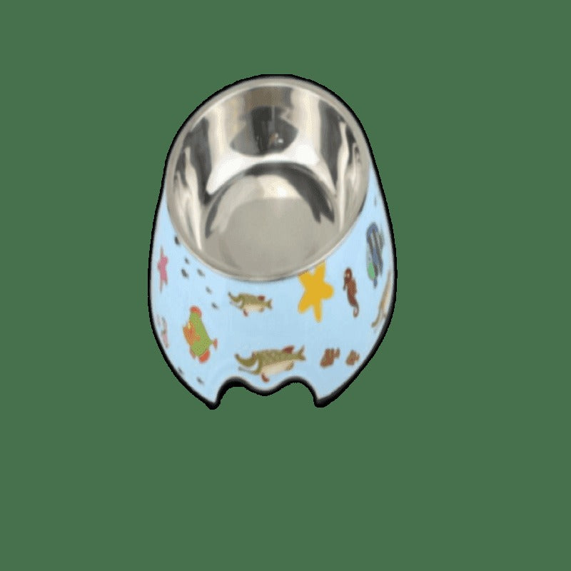 Melamine Sea Animals Stainless Steel Bowl With Anti- Slip Circle On The Bottom, Volume:160 ml,Size:12*12*4.5 Cm