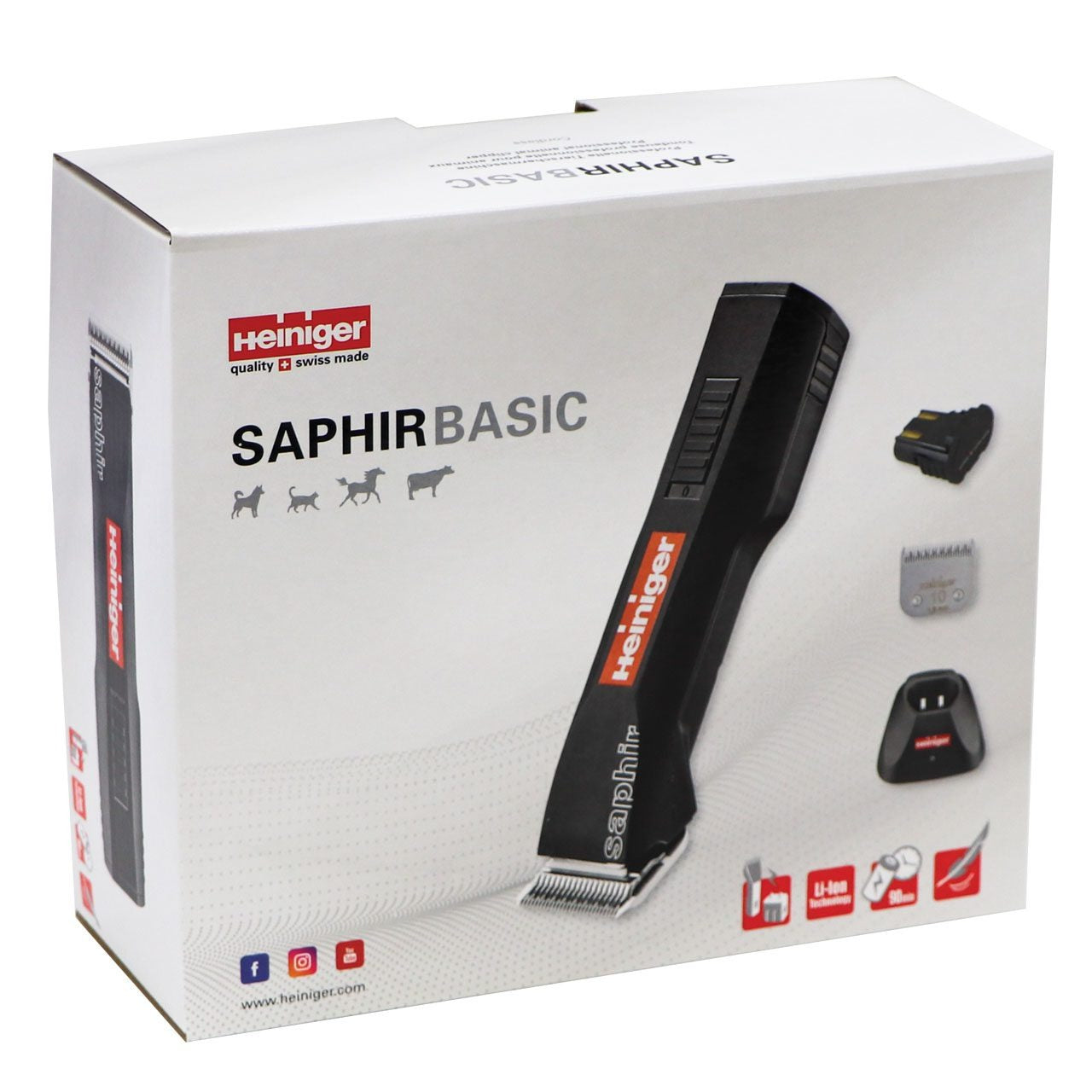 Heiniger Saphir Basic Small Animal Cordless ClipperWith No.10 Blade (Cordless)