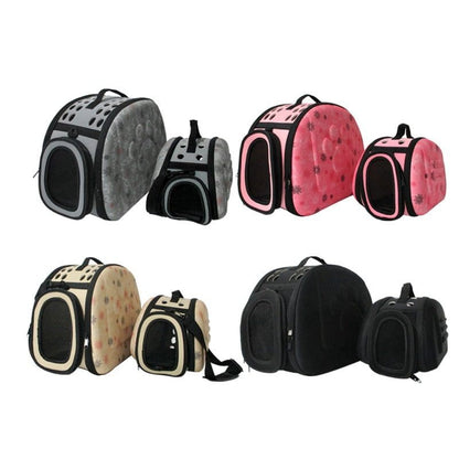 For Pet Soft Breathable Footprint Design Shoulder Bag - Large - 43*38*8Cm