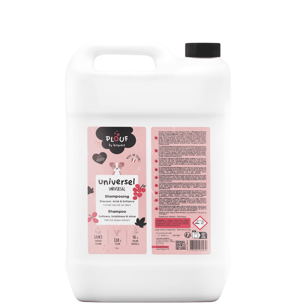 Plouf Universal Pet Shampoo ?Natural Grape Extract (5L)