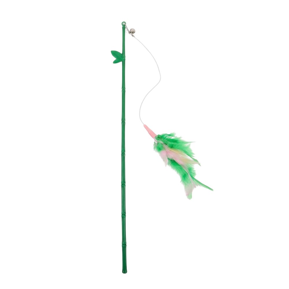 Cozy Paws Cat Teaser Wand Toy with Feather & Bell ? 40cm ?Pack of 10