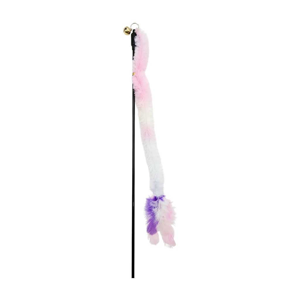 Cozy Paws Interactive Cat Teaser Wand Toy with Feather & Bell ? Pack of 10