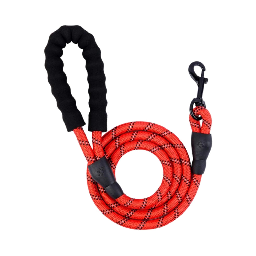Cozy Paws Nylon Reflective Dog Leash ? Red, Medium (150cm)