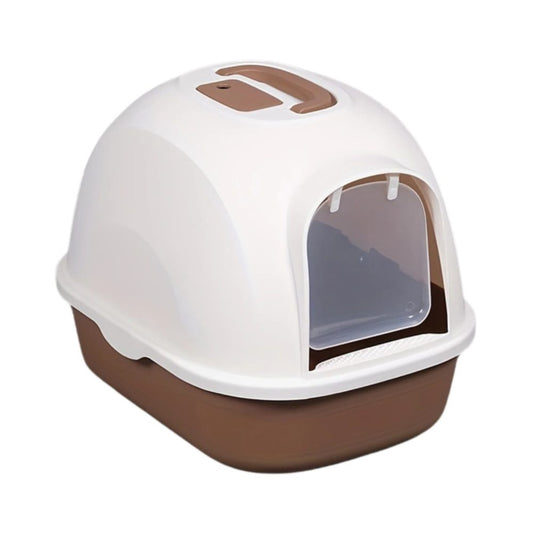 Cozy Paws Hooded Cat Litter Box with Swing Door & Handle ? 53?41?41 cm ? Coffee