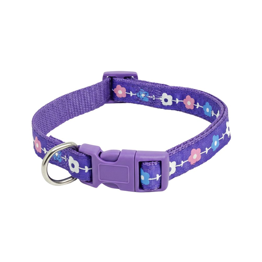 Cozy Paws Pet Collar - Medium ( L43-63cm?2cm)-Flower Print