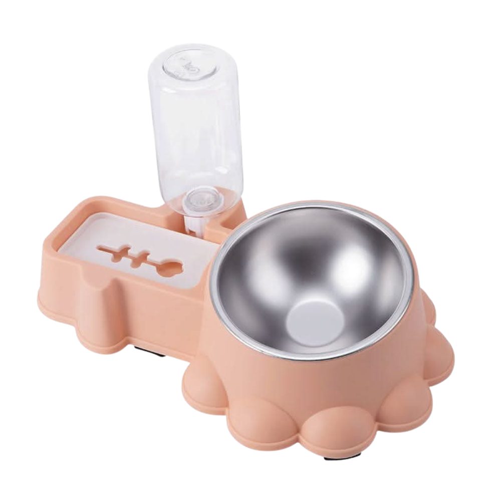 Cozy Paws Automatic Dual Pet Feeder & Water Dispenser (32?20.8?9.2cm)-Pink