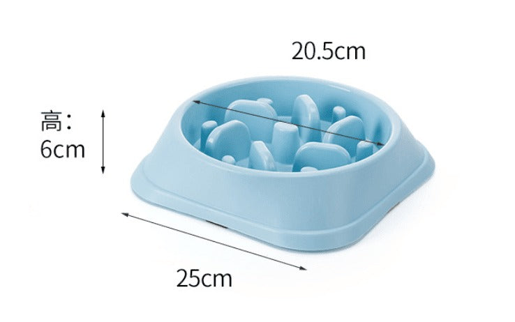 Pets Club Anti Choke Bowl -X Large - 25*25*6 Cm - Blue
