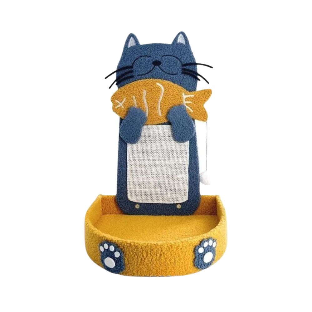 Cozy Paws Fish Shape Cat Scratching Board With Sisal Rope and Scratching Pad -41*33*62cm