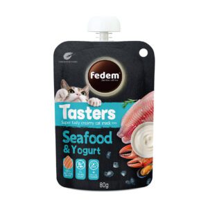 Fedem Tasters Creamy Cat Snack ? Seafood & Yogurt 80g