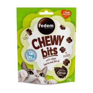 Fedem Chewy Bits for Cats ? Extra Fresh Catnip Flavour for Cats 55g
