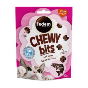 Fedem Chewy Bits Savory Salmon Flavour for Cats 55g
