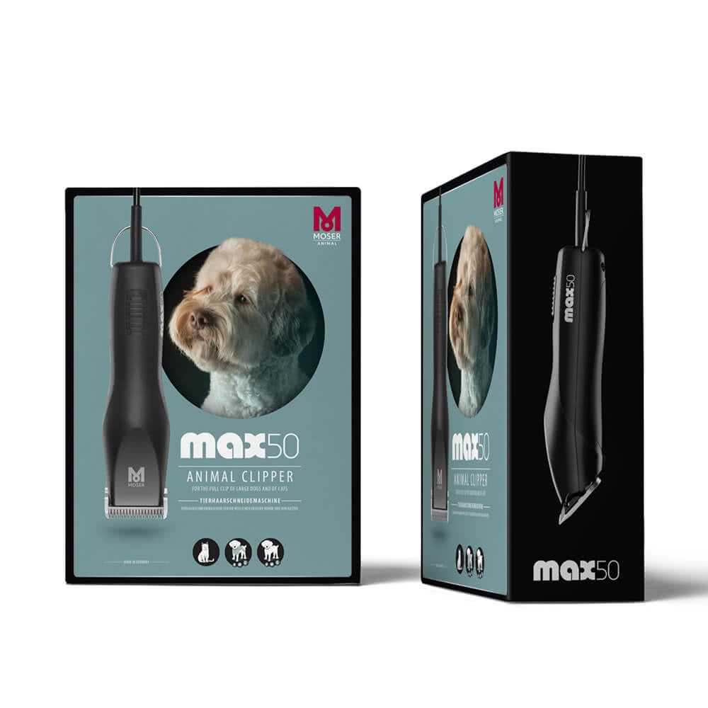 Moser Max50 Professional Corded Animal Clipper For Big/Small Animals With 0.1Mm Blade Set