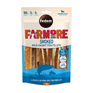 Fedem Farmore Jerky for Dogs ? Smoked Wild-Caught Fish Fillets 75g