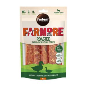 Fedem Farmore Jerky for Dogs ? Roasted Farm-Raised Duck Strips 75g