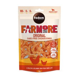 Fedem Farmore Jerky for Dogs ? Original Cage-Free Chicken Rings 75g