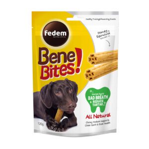 Fedem Bene Bites for Dogs ? Healthy Snacks for Fresh Breath & Tartar Control 120g