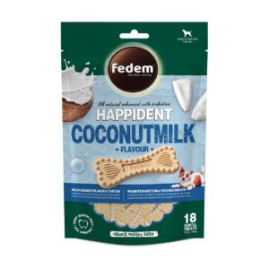Fedem Happident Petite Dog Treats ? Coconut Milk Flavour 144g(18pcs)