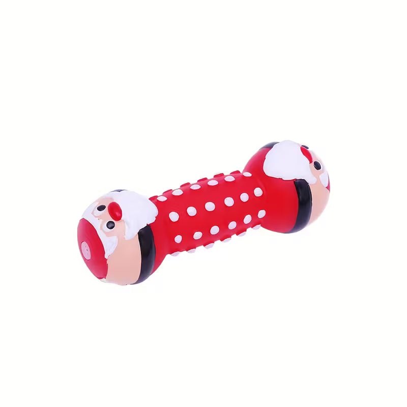 Christmas series squeaky dumbbells For Pets