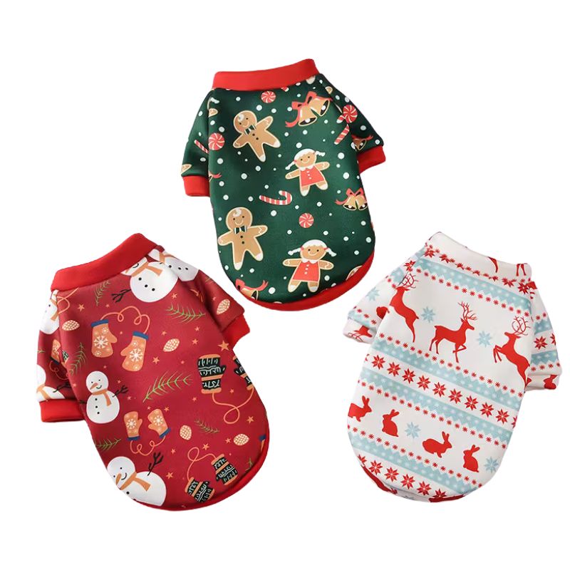 3pcs Christmas Pet Sweaters Outfits for Pets-Medium