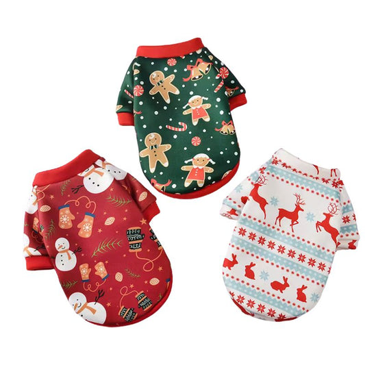 3pcs Christmas Pet Sweaters Outfits for Pets-Medium