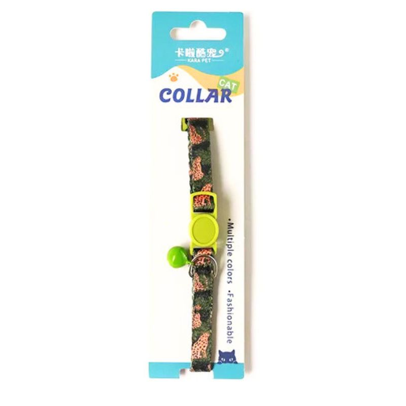 Cozy Paws Safe Cat Collar with Bell?25cm Leopard Print