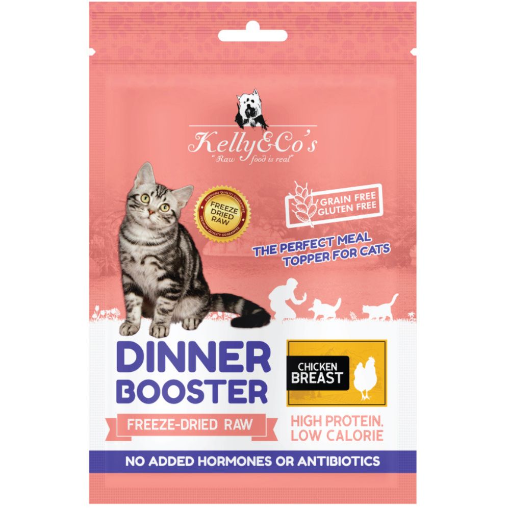 KELLY & CO'S Freeze Dried Dinner Booster For Cat Chicken Topper -50g