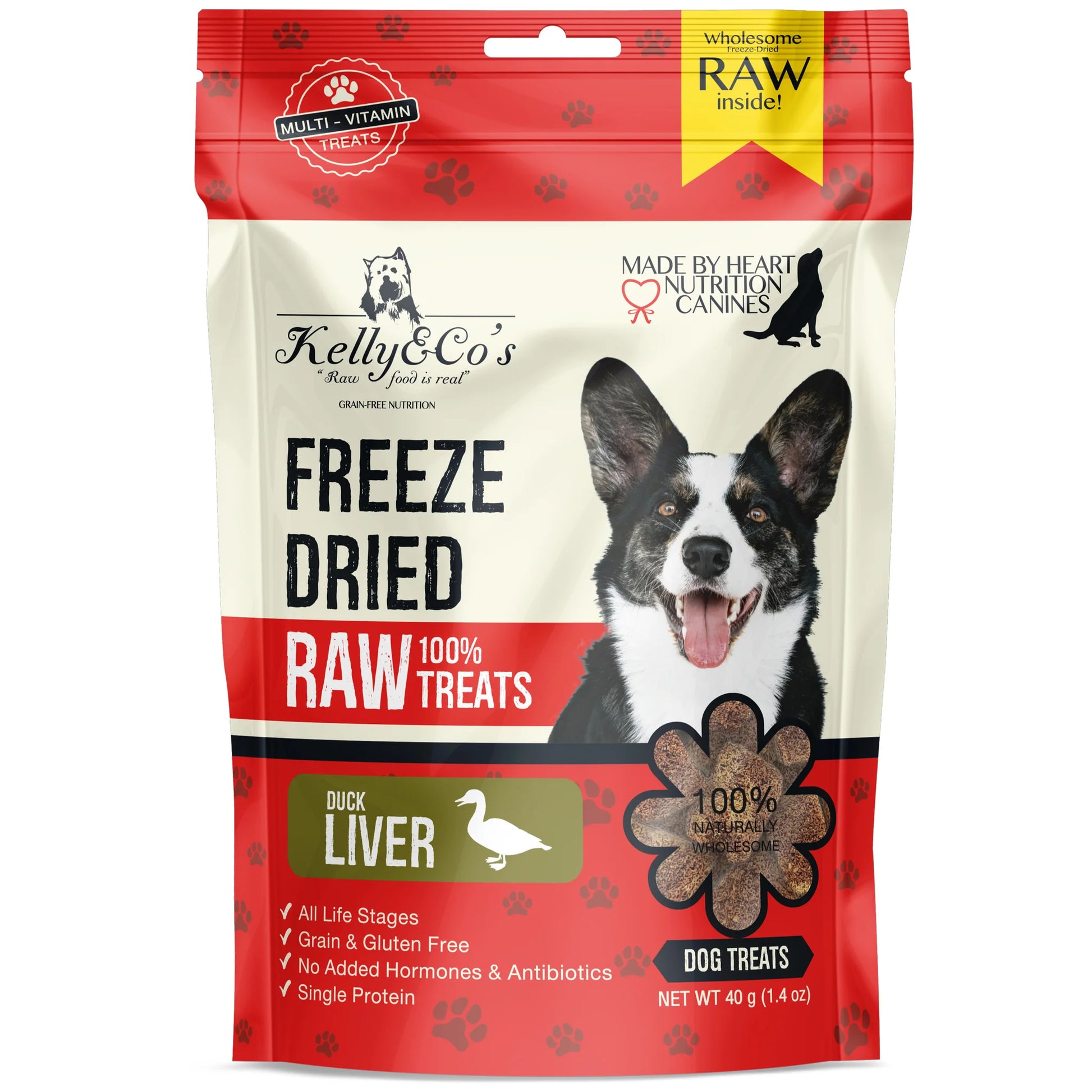 KELLY & CO'S Single Ingredient Freeze-dried Duck Liver for Dog - 40g