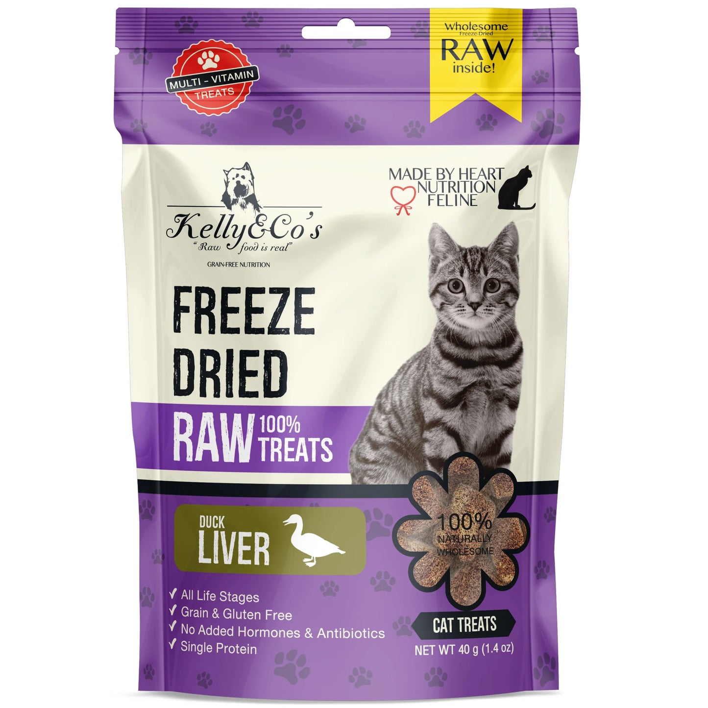 KELLY & CO?S Single Ingredient Freeze-Dried Duck Liver For Cat - 40G