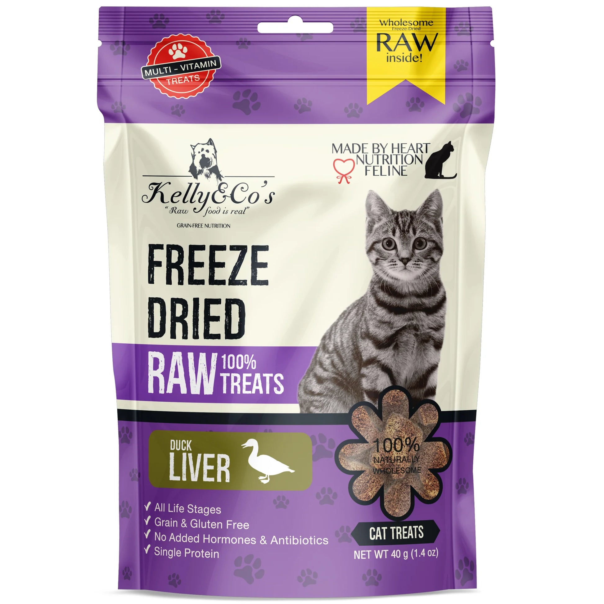 KELLY & CO?S Single Ingredient Freeze-Dried Duck Liver For Cat - 40G