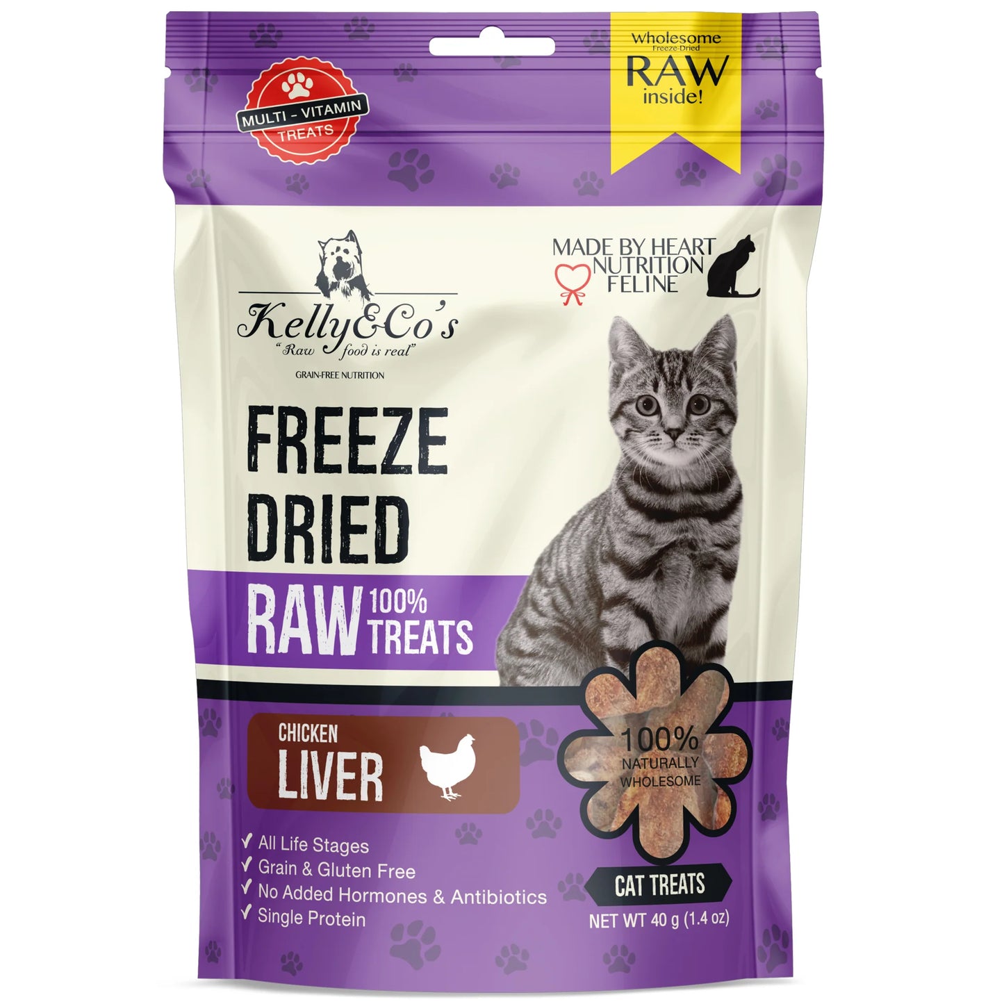 KELLY & CO?S Single Ingredient Freeze-dried Chicken Liver for Cat - 40g