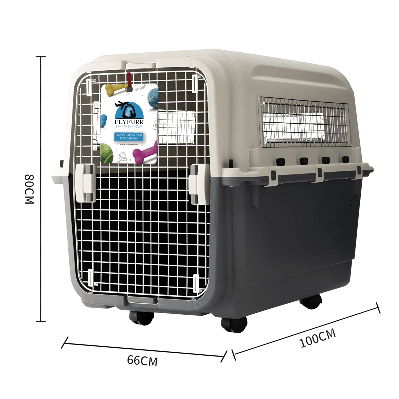 Flyfurr Airline Approved Plastic Pet Transporter - 100*66*80 cm