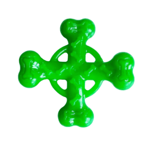 Miss Bear Colorful TPR Cross Bone Dog Chew Toy - 3.5 inches ( Small Dogs)