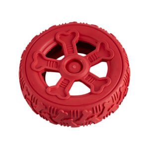 Miss Bear Colorful Rubber Tyre Dog Chew Toy - 5 inch (Medium Dogs)