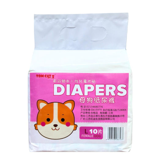 Pakeway Female Dog Pet Diaper-Large (34-54-Cm)-10pcs/pack