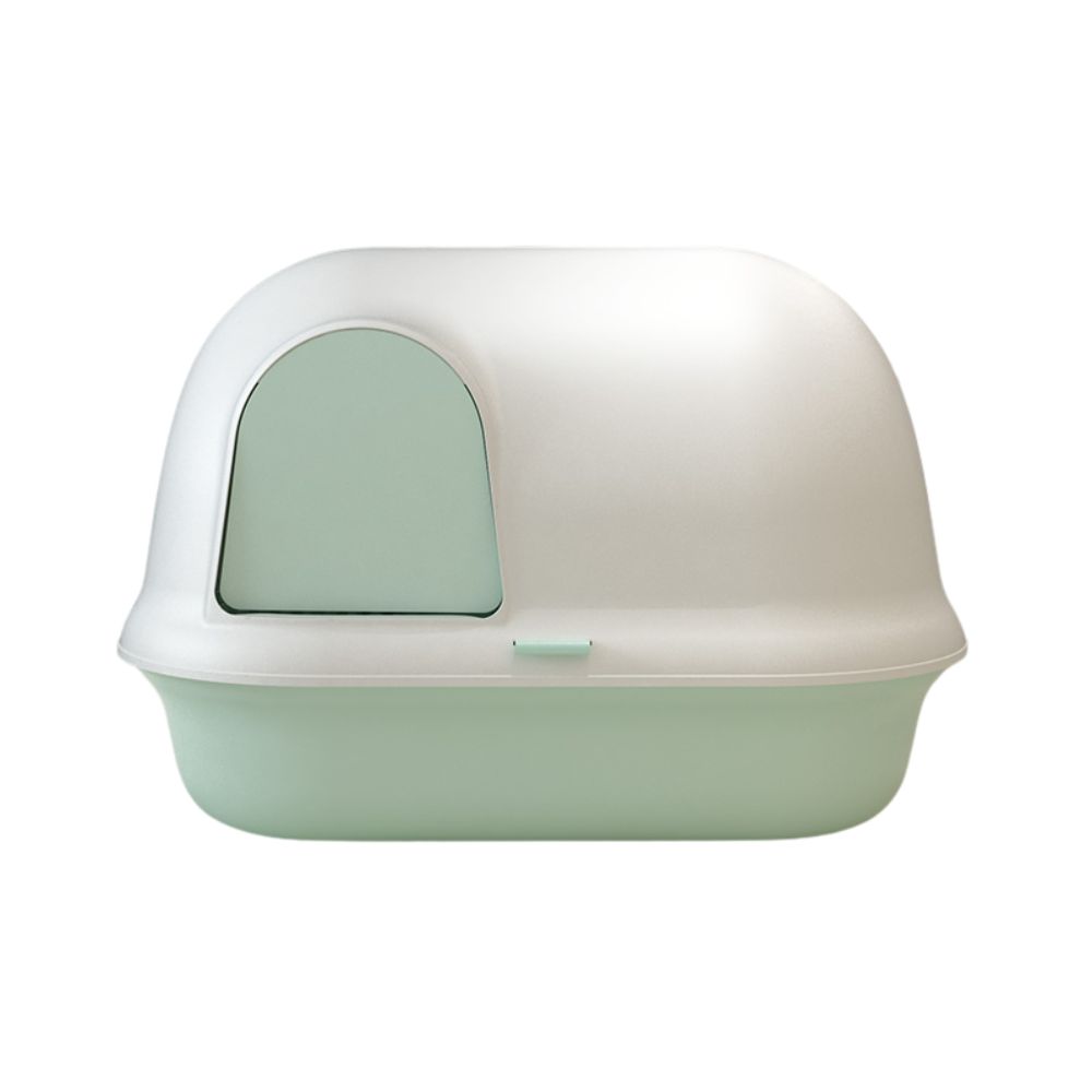 Pakeway Shell Flip-Top Open Cat-Litter Box-59.4*46.4*39.5 Cm-Green