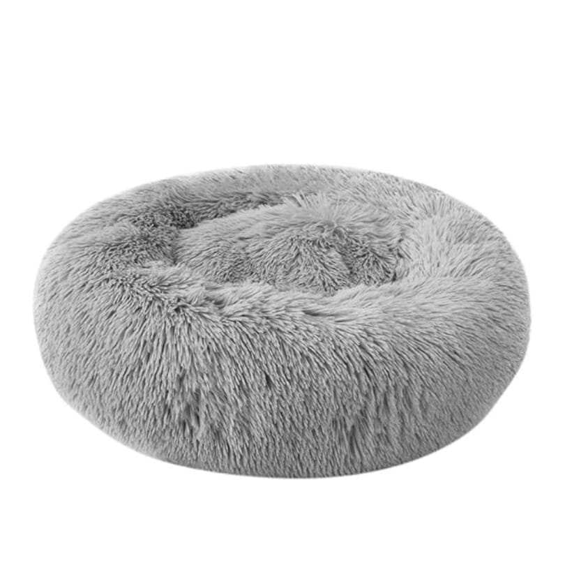 Coco Kindi Soft Plush Round Bed-Grey