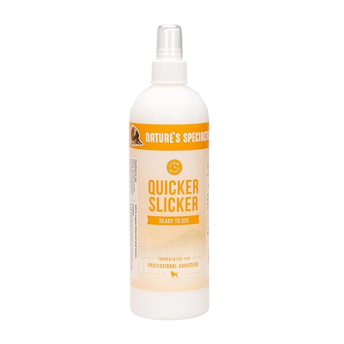 Natures Specialties Quicker Slicker Ready-To-Use Detangling And Conditioning Spray For Dogs And Cats - 473ml / 16Oz
