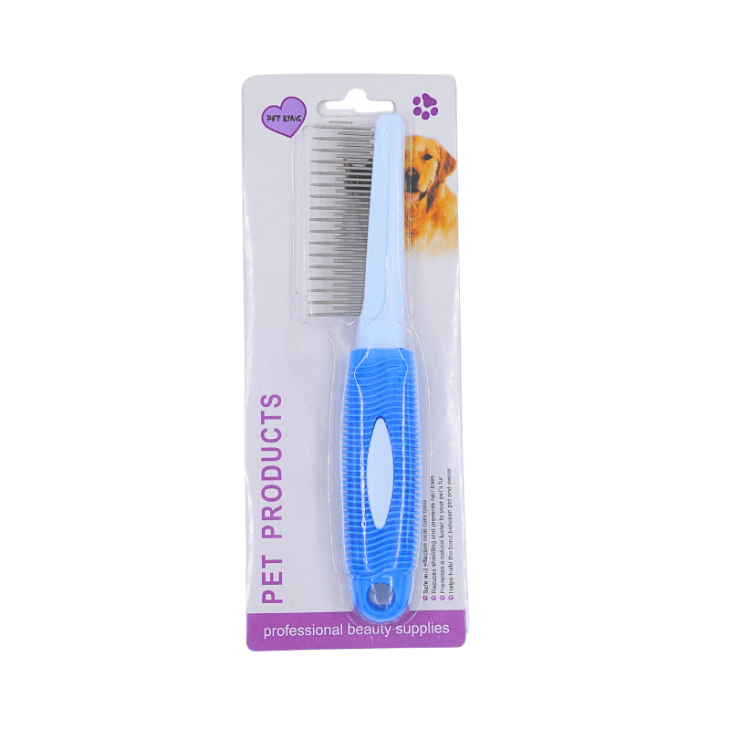 Pet King  Stainless Steel Round Teeth Pin Comb -20.5*4 Cm